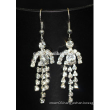 Women Silver Wedding Crystal Earrings